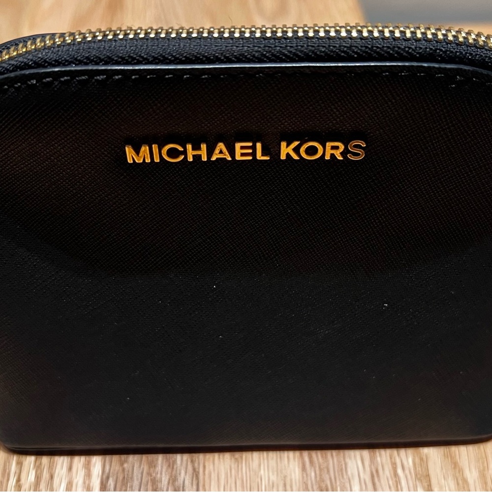 Michael Kors Dark blue and Gold Makeup bag